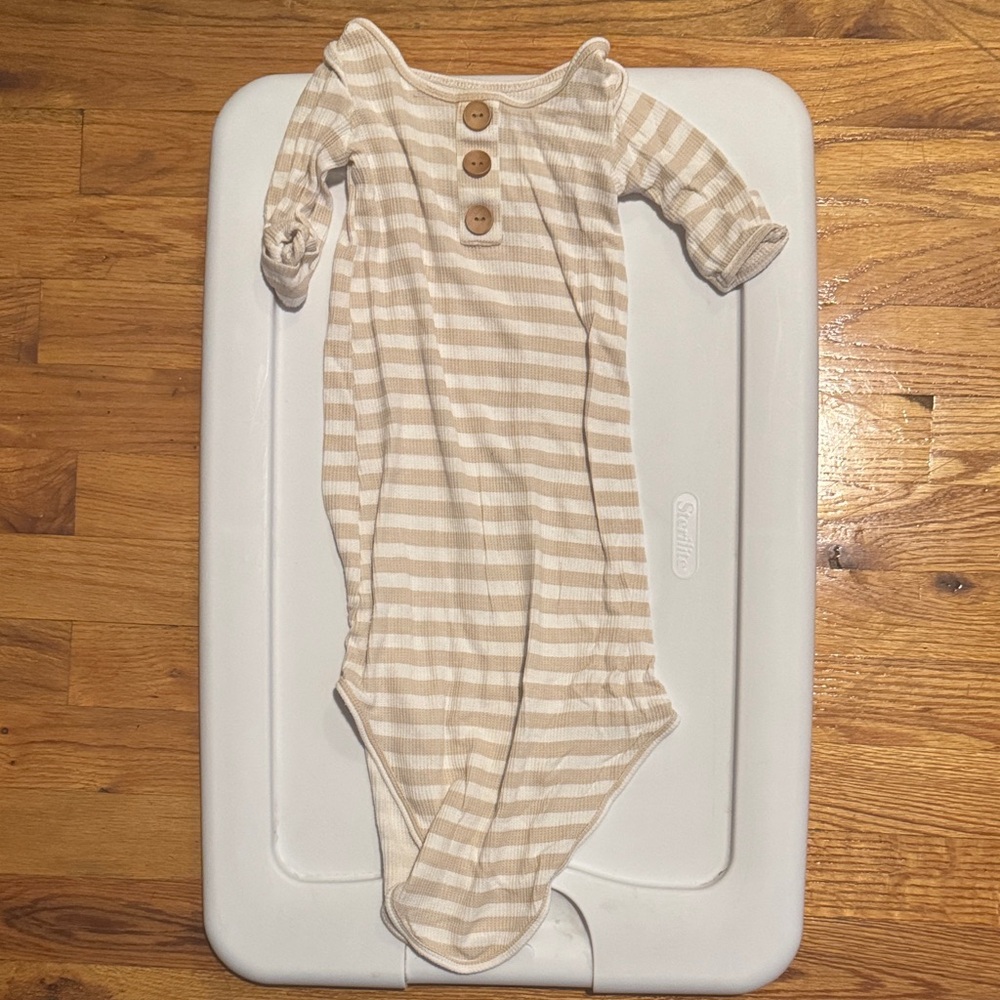 Caden Lane Beige Striped Kids Nightgown